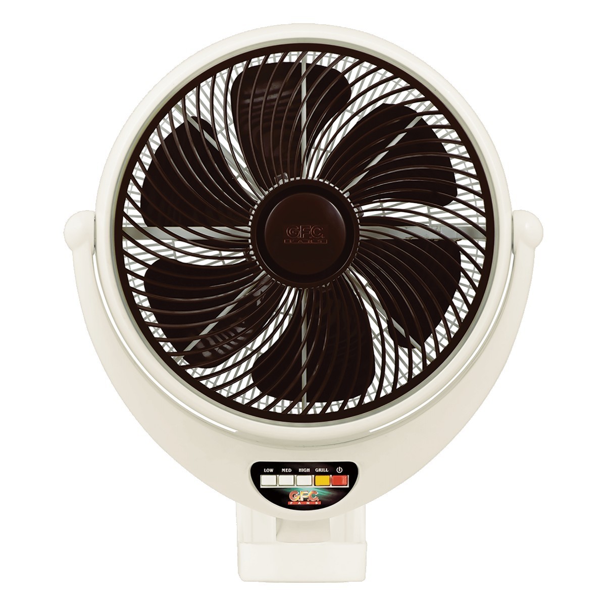 GFC Louver Bracket Fan 14 Inch Copper Winding 3 speeds and revolving grill options to maximize air distribution