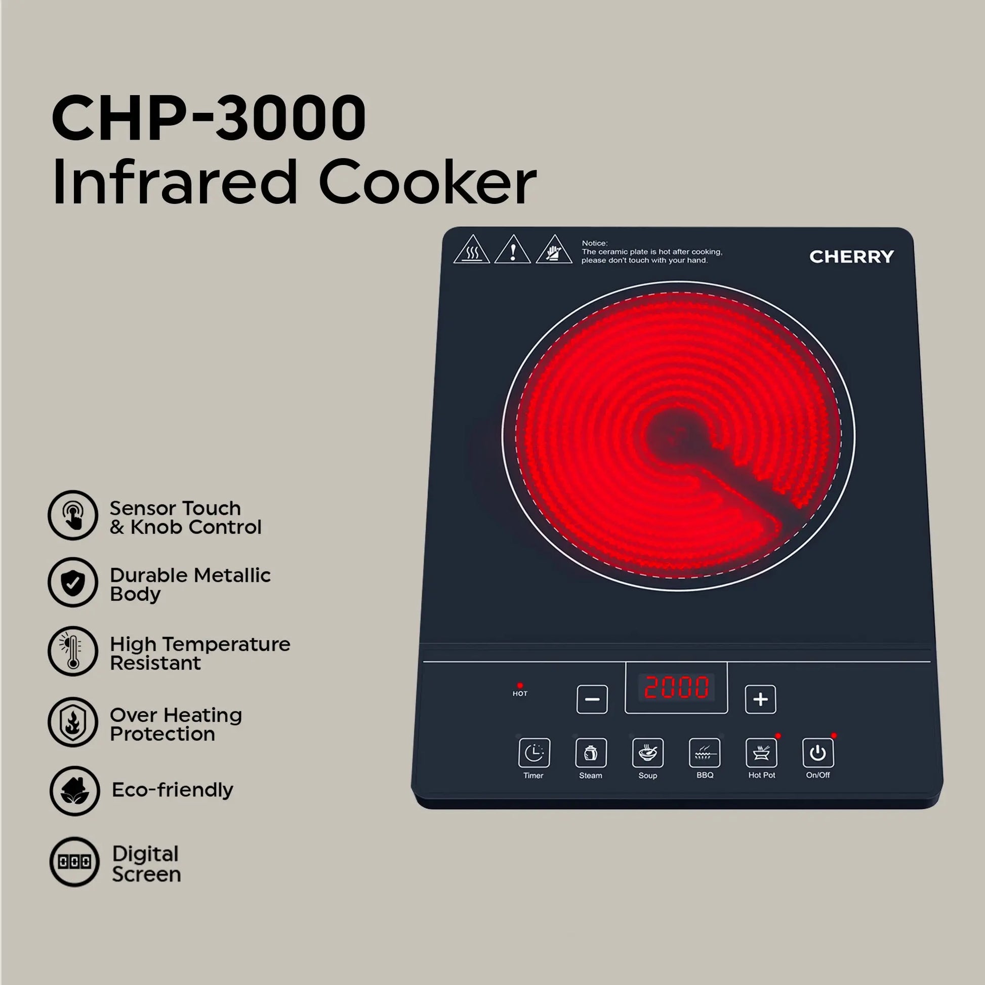 Electric Cookers - Infrared Cooker - Electric Stove - CHP3000